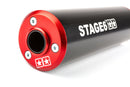 Peugeot XPS-Enduro 50 2T AM6 - Auspuff Streetrace Rot Schwarz