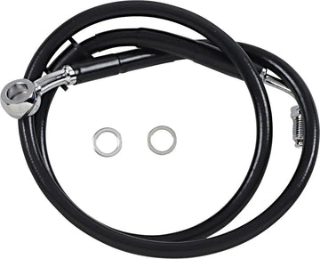 harley-davidson street bob [DRAG SPECIALTIES] – Forlænget bremseslange i rustfrit stål - 0