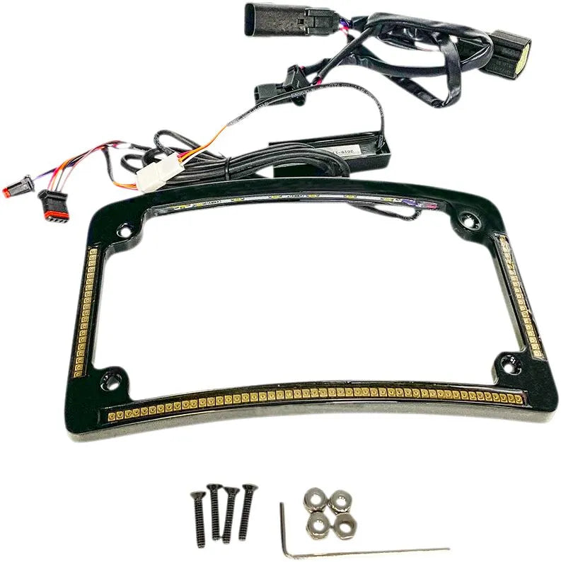 harley davidson flhr [CUSTOM DYNAMICS] – LED-radius nummerpladeramme