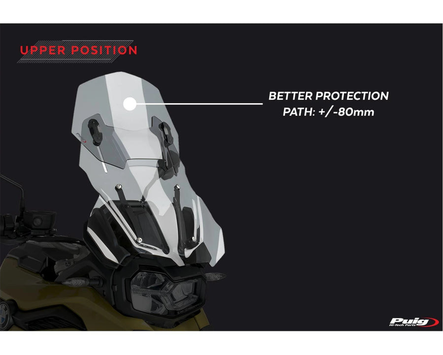 BMW F 800 GS [2025] – Justerbar skærm – Gennemsigtig