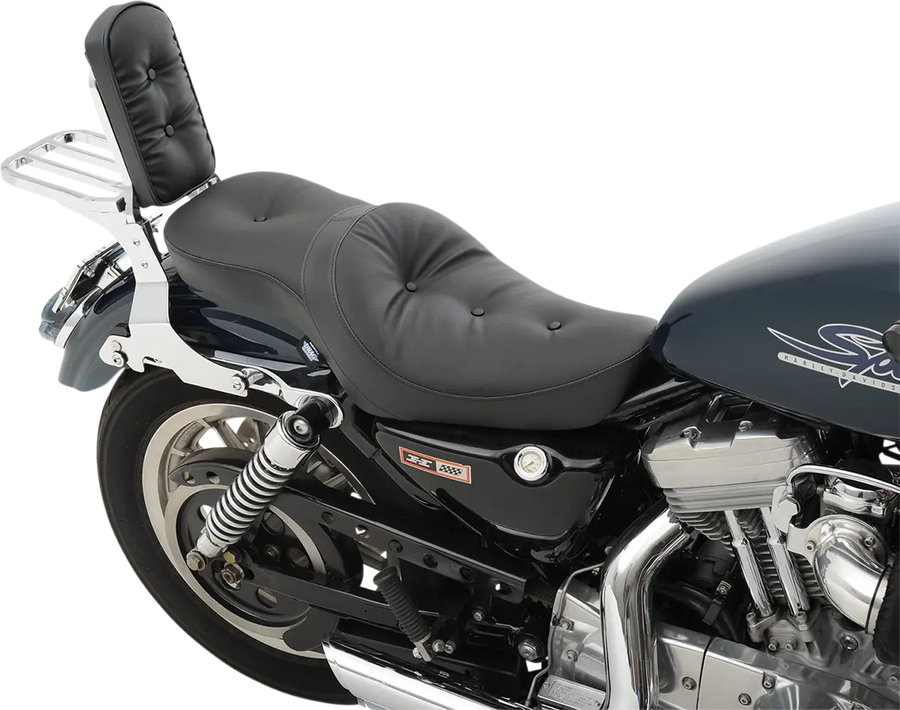 harley-davidson sportster s [DRAG SPECIALTIES] – Fladt vinyl dobbelt-trough sæde