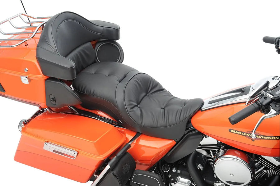 harley davidson touring [DRAG SPECIALTIES] – 2-up lædersæde, ryglæn kompatibel, touring