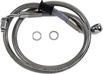 harley davidson flde [DRAG SPECIALTIES] - Forlænget bremseslange i rustfrit stål