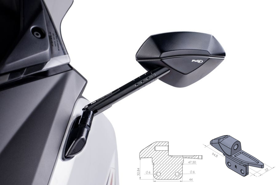 YAMAHA T-MAX 560 TECH MAX [2021] - Bakspejlsadapter til fastgørelse til