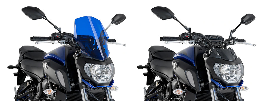 YAMAHA MT-07 [2020] - New Generation Touring Windscreen | Blå | PUIG 9667A