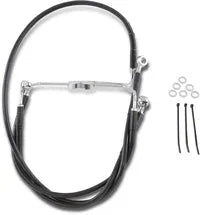 Harley Davidson Flhr [DRAG SPECIALTIES] - Sort Vinyl Extended Brake Line Kit