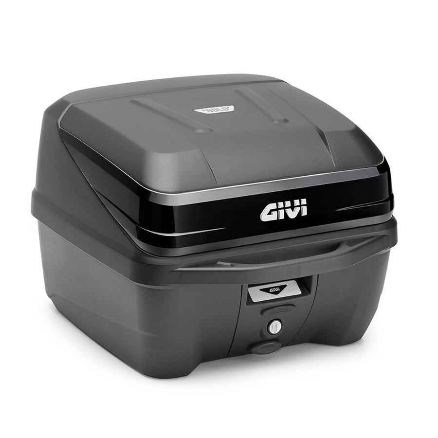 B32 Monolock topkasse, sort, med plade - med blank sort indsats, 32 liter