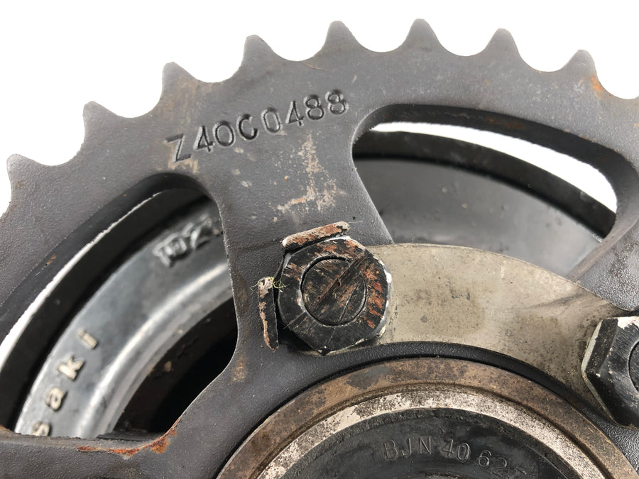 Kawasaki Z 750 E KZ750E [1981] - Chain Wheel Carrier med rygabsorber og kædehjul