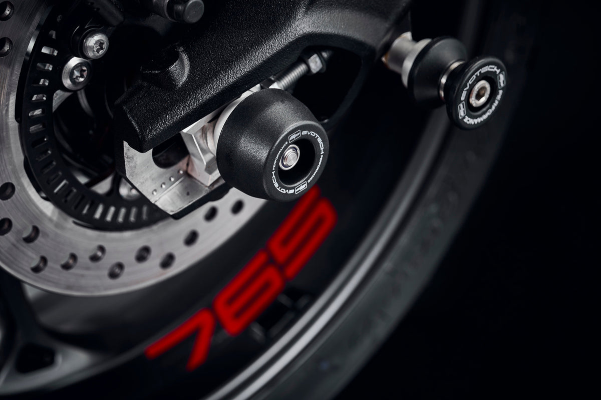 Triumph Street Triple 765 RS [fra 2023] - akselbeskyttelse kollisionspude sæt – 360° Ansicht 10