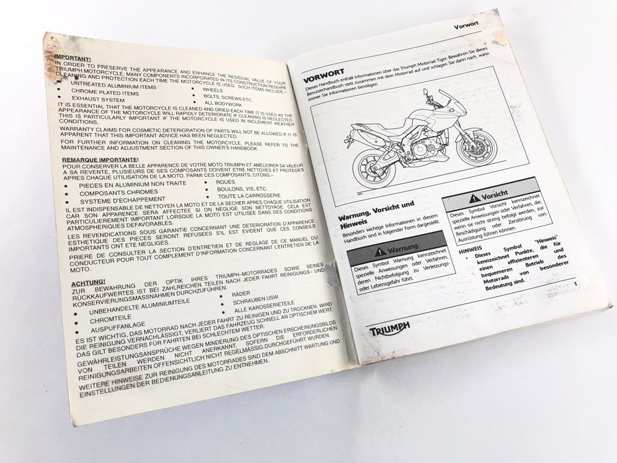 Triumph Tiger 1050 115ng [2016] - Betjeningsvejledning