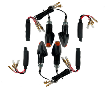 4 LED-indikatorer sorte modstande [E-mærke] - universal M8 gevind