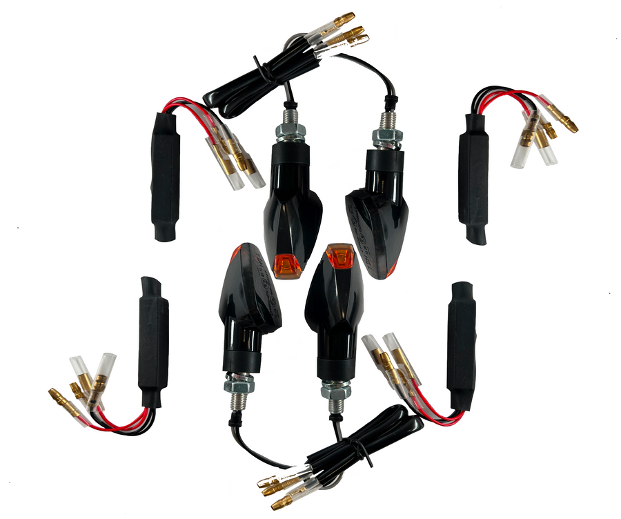4 LED Blinker Black Modstande [E -TEST Mark] - Honda CB 125 250 300 600 900 1000 R