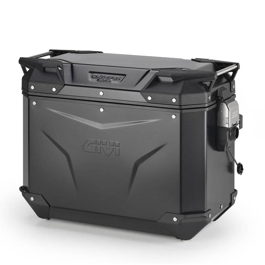 Alu-Seitenkoffer Trekker Outback EVO 44, schwarz – Links, 44 Liter / SMART SECURITY LOCK