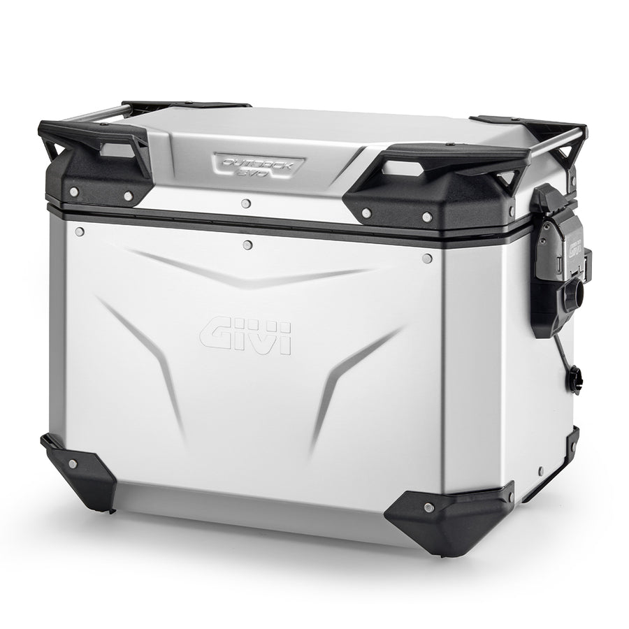 Seitenkoffer Trekker Outback EVO Monokey 48 Liter – Links, aus eloxiertem Aluminium, SMART SEC. LOCK