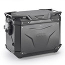 Trekker Outback EVO 48 sidetaske i aluminium, sort – højre, 48 liter / SMART SIKKERHEDSLÅS