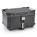 Aluminium topkasse sort Trekker Outback EVO Monokey – 58 liter / SMART SIKKERHEDSLÅS