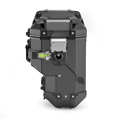 Alu-Seitenkoffer Trekker Outback EVO 33 Monokey – Schwarz, seitlich versetzt, rechts, SMART SEC LOCK