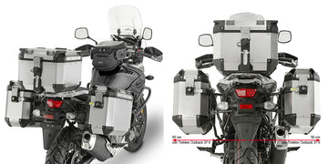 Suzuki DL 650 V-Strom [GIVI] - Stahlrohr-Seitenkofferträger für Trekker Outback MONOKEY® CAM-SIDE Koffer Durchmesser 18