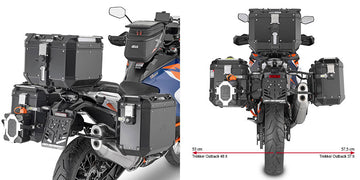 KTM Super Adventure S / 1390 Super Adventure S Evo 1390 [GIVI] - Stahlrohr-Seitenkofferträger PL ONE-FIT für die Trekker