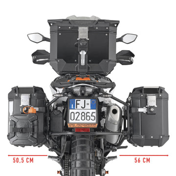 KTM SMT 890 [GIVI] - Stahlrohr-Seitenkofferträger PL ONE-FIT für die Trekker Outback MONOKEY® CAM-SIDE-Konfiguration