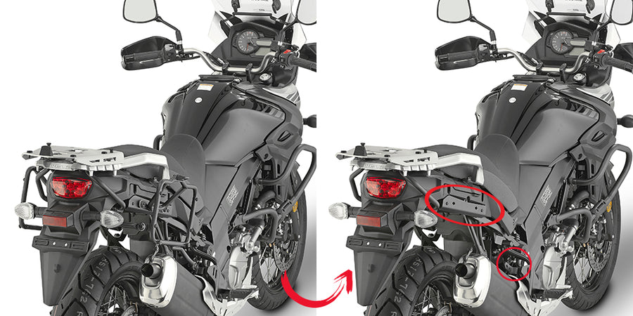 Suzuki DL 650 V-Strom [GIVI] - Aftagelig sidetaskeholder til MONOKEY® eller RETRO FIT etuier ikke kompatibel med