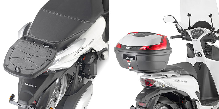Honda SH Mode 125 [GIVI] - Topcase Träger für MONOLOCK® Koffer benutzen Sie die im Koffer mitgelieferte MONOLOCK® Platte