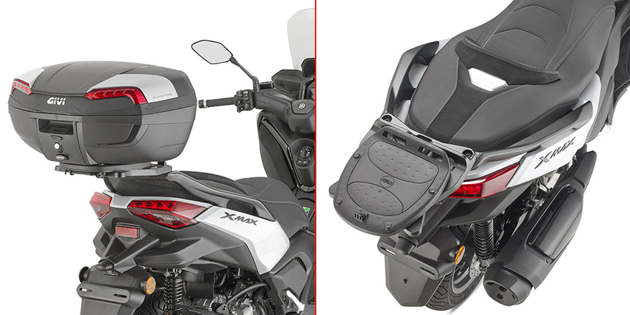 Yamaha X-Max 300 [GIVI] - Topcaseholder til MONOLOCK®-etuier, brug MONOLOCK®-pladen, der er inkluderet i kufferten