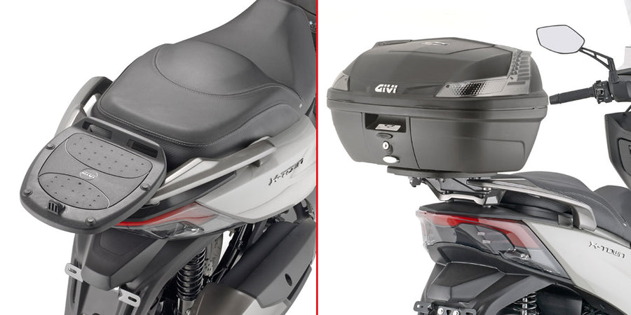 Kymco X-Town 125-300 City [GIVI] - Topcase Träger für MONOLOCK® Koffer benutzen Sie die im Koffer mitgelieferte