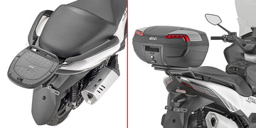 Zontes E 368 [GIVI] - Topcaseholder til MONOLOCK® kufferter, brug MONOLOCK® pladen inkluderet i kufferten