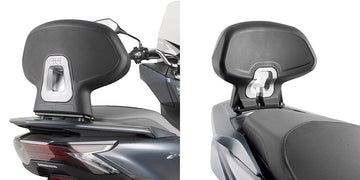 Honda PCX 125 [GIVI] - Beifahrer-Rückenlehne die Montage erlaubt nicht die Befestigung von Träger und Koffer