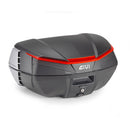V49 AIR Monokey toptaske med Wingflow system – sort, med rød reflektor, 49 liter