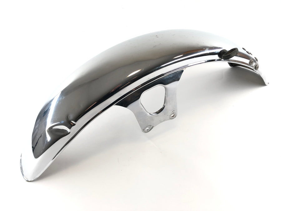 Yamaha XS 650 Type 447 [1975] - Front Fender Foster Sheet foran med Dent og Crack