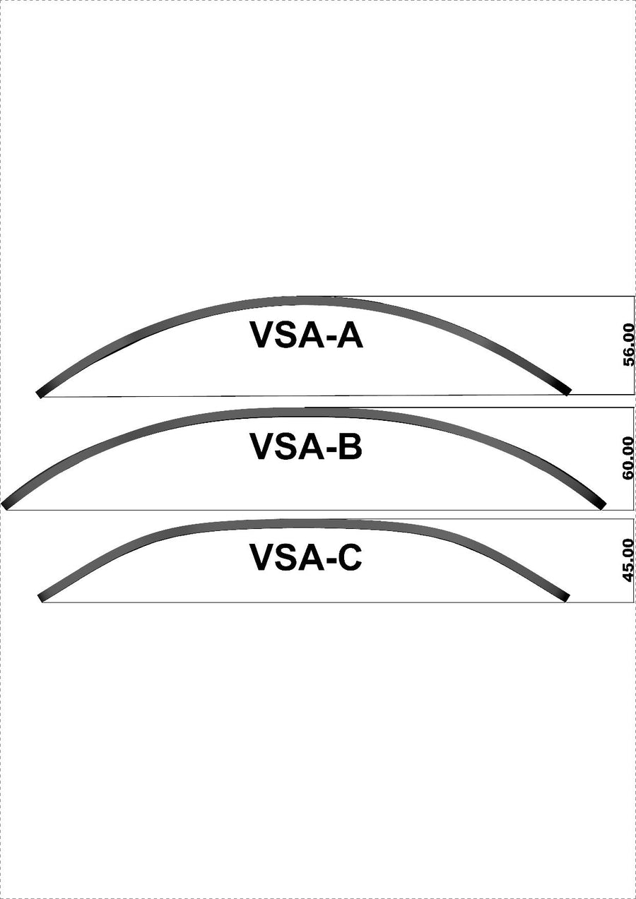 BMW VSA-type B (33/22 cm) -Vario Spoiler-tilknytning "VSA-B" inklusive klemme