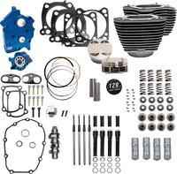 Harley-Davidson FXBR 1923 Softail Breakout 117 [2026] - 129" Power Package Motorleistungs-Kit – Oberfläche: Schwarz, Hervorgehobene Lamellen – Merkmal: Schwarze Stößelstangenrohre – Bild 6