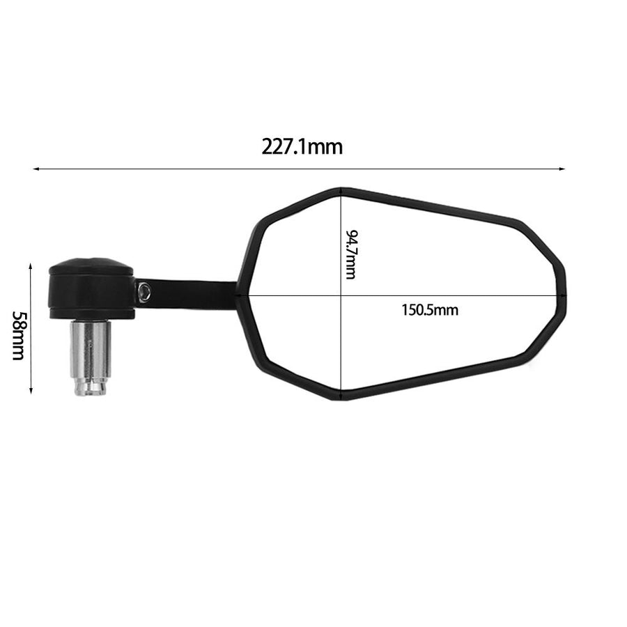 Styrende spejle 2 stk [E-mærke] - Suzuki Bandit GSF 400 600 650 1200 set forfra
