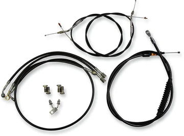 Harley Davidson Fxsb [LA CHOPPERS] - Standard sort vinyl styrkabel/bremseledningssæt
