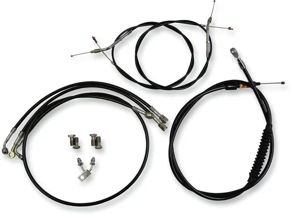 Harley Davidson Fxsb [LA CHOPPERS] - Standard sort vinyl styrkabel/bremseledningssæt