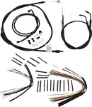 harley davidson flstc [BURLY BRAND] - Komplet sort vinyl styrkabel/line-sæt til Ape Hanger-2