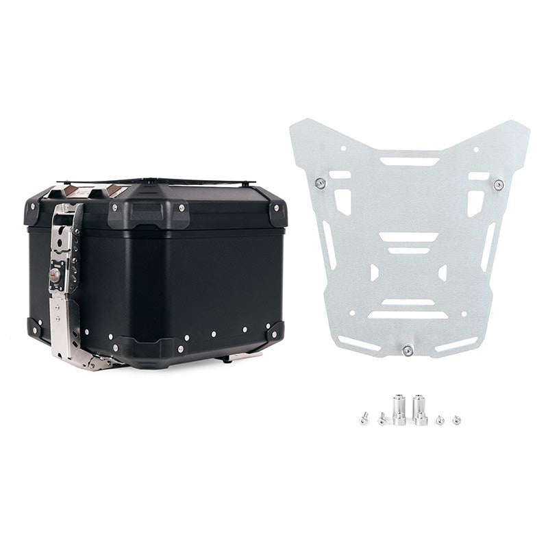 BMW R 1300 GS Adventure [2024–2026] - Atlas 44L Universal-Alu-Topcase + Atlas Silver Topcase-Platte für Orig.-Gepäckträger der BMW R1300GS ADV