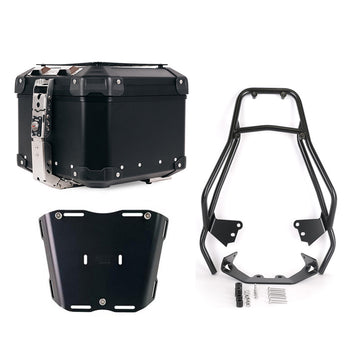 BMW F 450 GS [2026-] - Atlas 44L Universal-Aluminium-Topcase + Gepäckträger mit Soziusgriffen