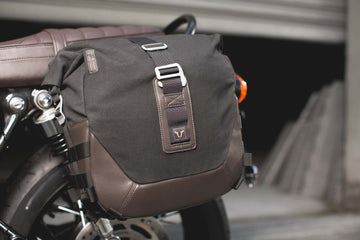Triumph Bonneville 1200 T 120 Sort [2022-2026] - Legend Gear LC2 Sidetaskesystem Brown Edition - Billede 1