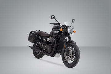 Triumph Bonneville 1200 T 120 Sort [2022-2026] - Legend Gear LC2 Sidetaskesystem Brown Edition – Billede 2