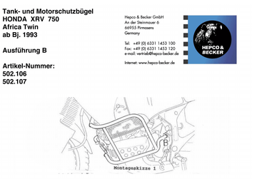 Honda XRV 750 Africa Twin [1993-2003] - Motorbeskyttelsesbjælke