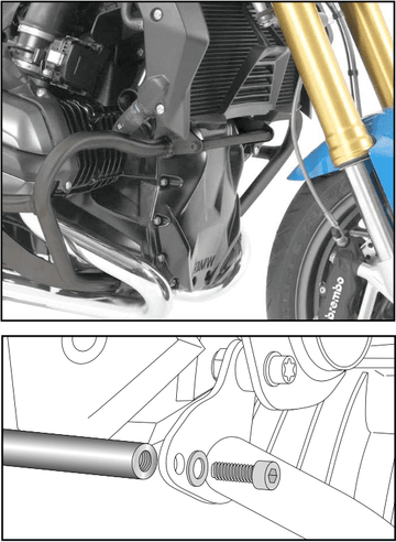 BMW R 1200 GS LC [2013-2018] -afstivningsstang fra -vej - 0