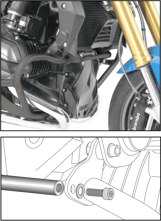 BMW R 1200 GS LC [2013-2018] -afstivningsstang fra -vej
