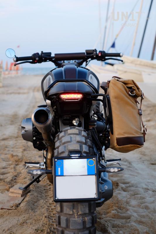 BMW R nineT 1200 Scrambler [2016-2023] - Scram Seitentasche in Canvas 22L-30L + Hilfsrahmen der -Serie
