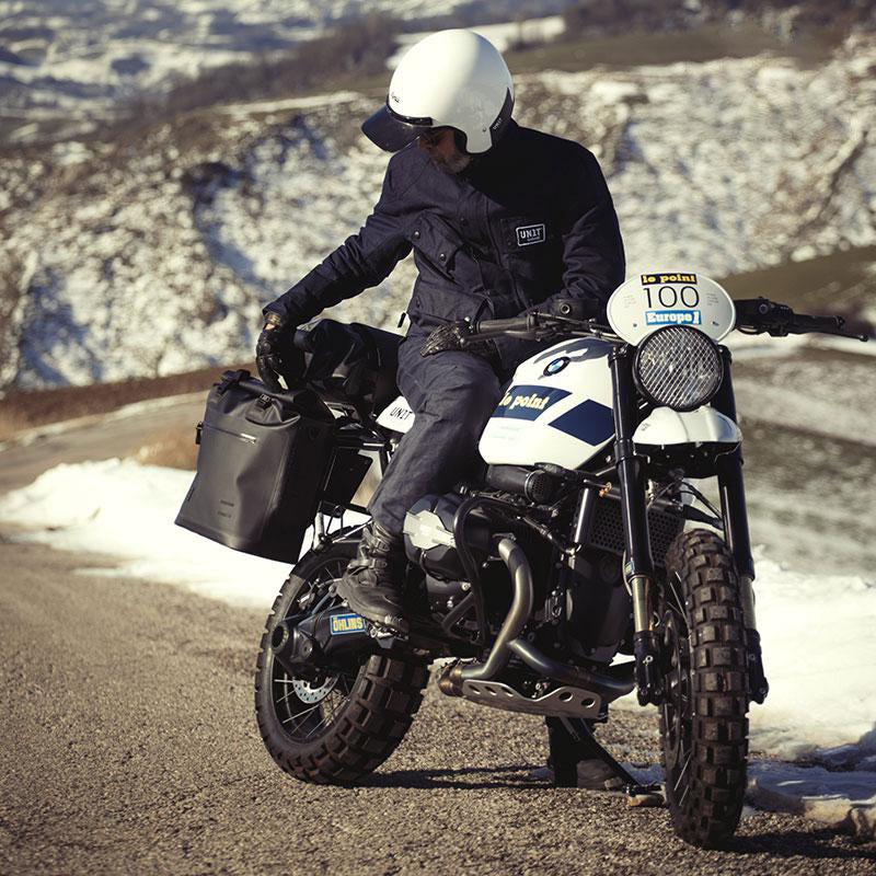 BMW R nineT 1200 Scrambler [2016-2023] - Khali Seitentasche aus TPU 35L - 45L + Aluminiumplatte auf der Schalldämpferseite