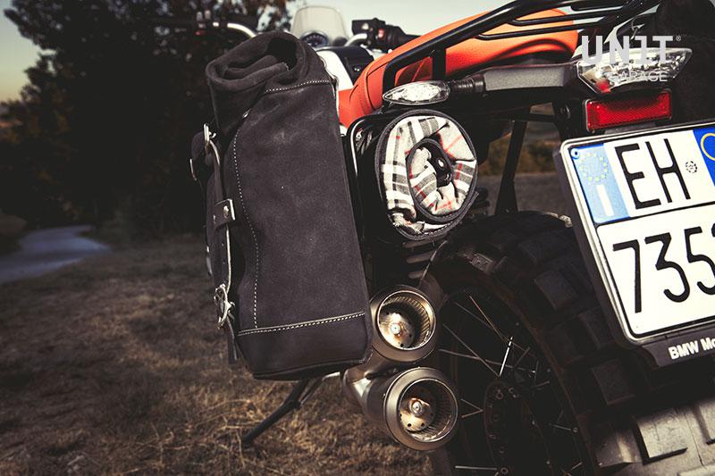 BMW R nineT 1200 Scrambler [2016-2023] - Seitentasche Scram aus Spaltleder 22L-30L + Double Frame