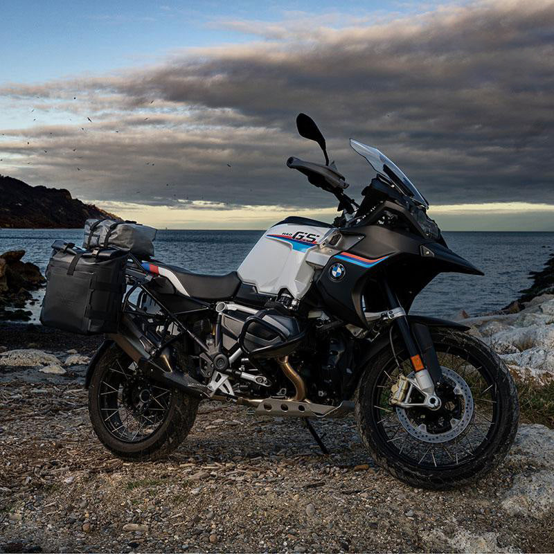 BMW R nineT 1200 Roadster [2014-2023] - Aluminium-Taschenhalter mit verstellbarer Hypalon-Front und Schnellkupplung