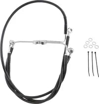 Harley Davidson Flhr [DRAG SPECIALTIES] - Sort Vinyl Extended Brake Line Kit